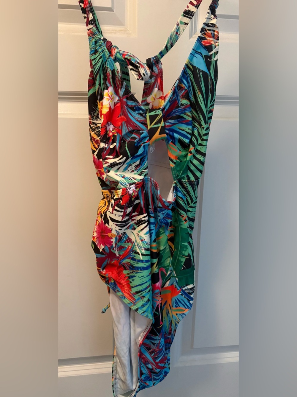 SHEIN WOMEN'S SWIM SUIT 1 PIECE TROPIC FULL FIT W/ CUTOUTS SWIMSUIT 3XL
